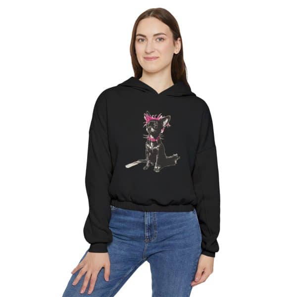 Punky Dog Women's Cinched Bottom Hoodie - Image 7