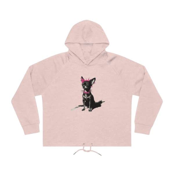 Punky Dog Women's Bower Cropped Hoodie Sweatshirt - Image 4