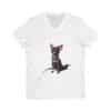 Punky Dog Unisex Jersey Short Sleeve V-Neck Tee - Image 7