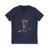 Punky Dog Unisex Jersey Short Sleeve V-Neck Tee - Image 11