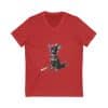 Punky Dog Unisex Jersey Short Sleeve V-Neck Tee - Image 15