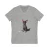 Punky Dog Unisex Jersey Short Sleeve V-Neck Tee - Image 3