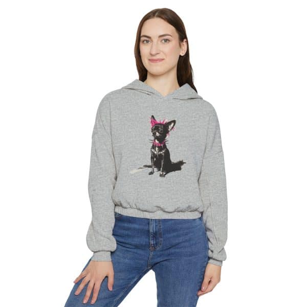 Punky Dog Women's Cinched Bottom Hoodie - Image 3