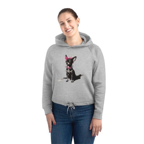 Punky Dog Women's Bower Cropped Hoodie Sweatshirt - Image 9