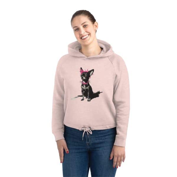 Punky Dog Women's Bower Cropped Hoodie Sweatshirt - Image 6