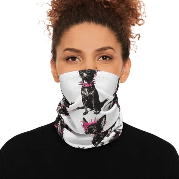 Punky Dog Winter Neck Gaiter With Drawstring - Image 3