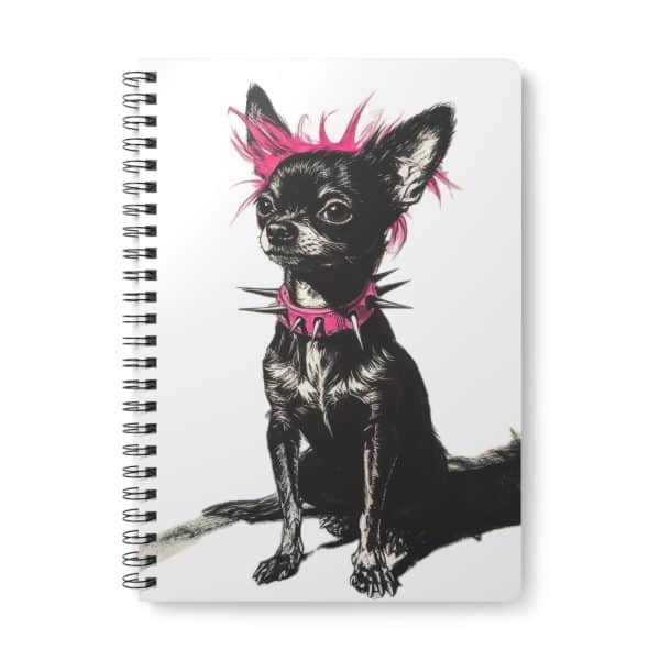 Punky Dog Wirobound Softcover Notebook, A5