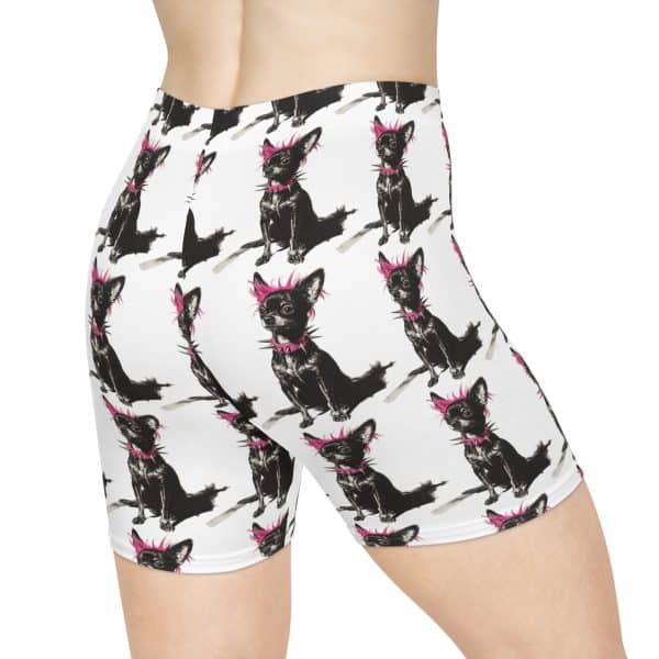 Punky Dog Women's Biker Shorts (AOP) - Image 4