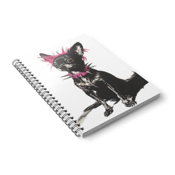 Punky Dog Wirobound Softcover Notebook, A5 - Image 4