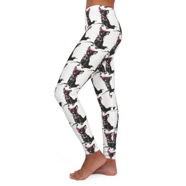 Punky Dog Women's Casual Spandex Leggings (AOP) - Image 3