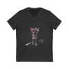 Punky Dog Unisex Jersey Short Sleeve V-Neck Tee