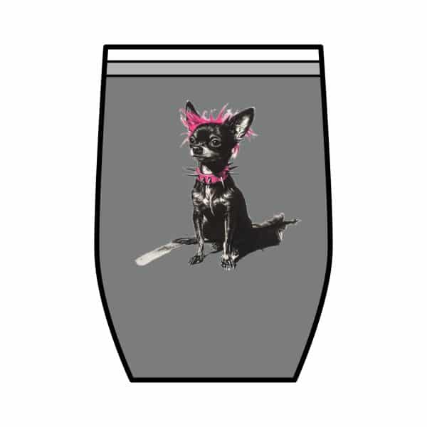 Punky Dog Wine Tumbler, 12oz - Image 3