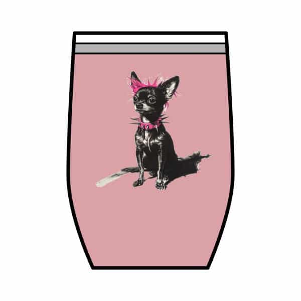 Punky Dog Wine Tumbler, 12oz - Image 21