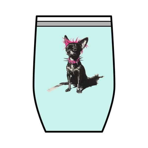 Punky Dog Wine Tumbler, 12oz - Image 27