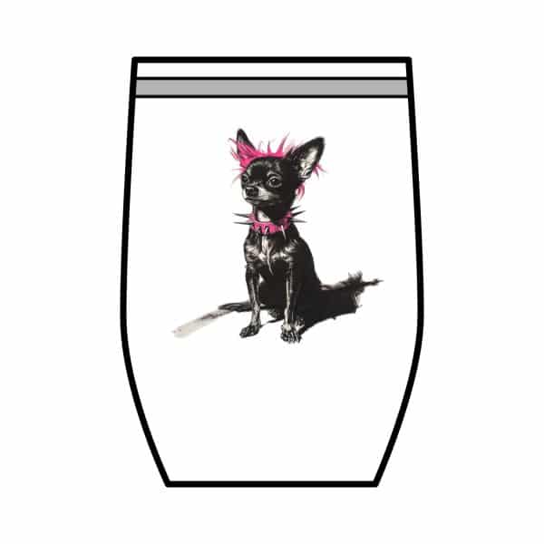 Punky Dog Wine Tumbler, 12oz - Image 29