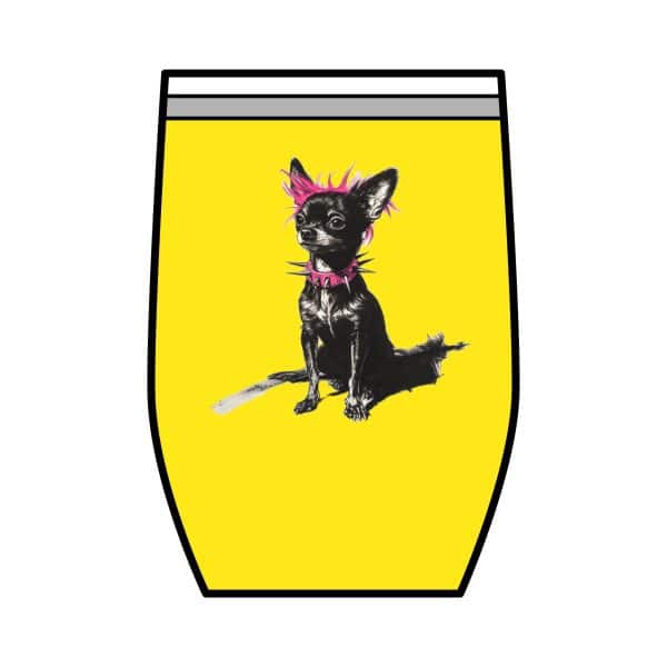 Punky Dog Wine Tumbler, 12oz - Image 31