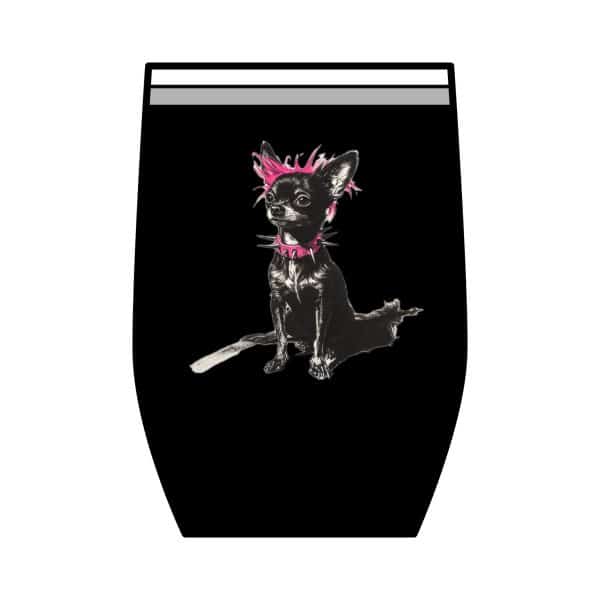 Punky Dog Wine Tumbler, 12oz - Image 5