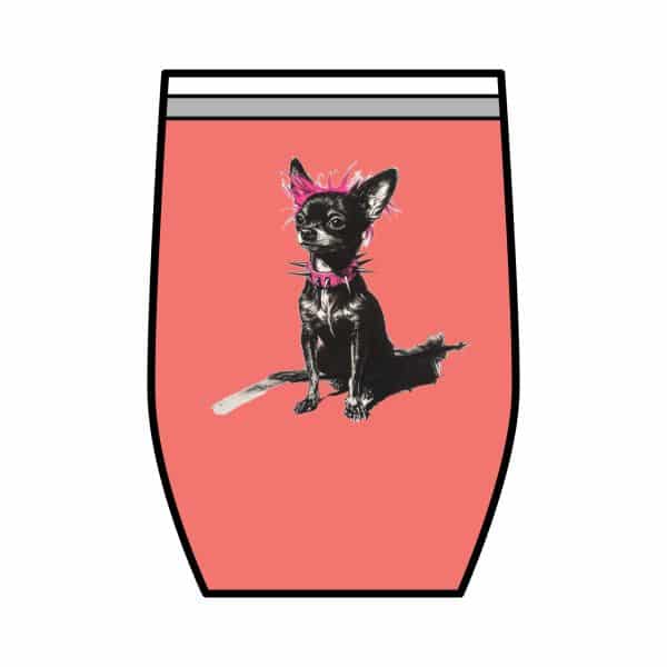 Punky Dog Wine Tumbler, 12oz - Image 7