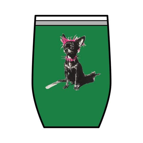 Punky Dog Wine Tumbler, 12oz - Image 9