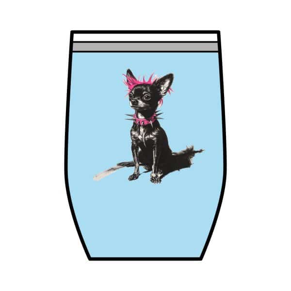 Punky Dog Wine Tumbler, 12oz - Image 11