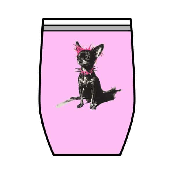 Punky Dog Wine Tumbler, 12oz - Image 13