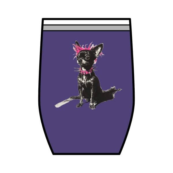 Punky Dog Wine Tumbler, 12oz