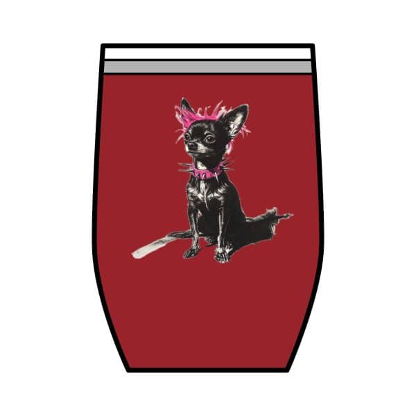 Punky Dog Wine Tumbler, 12oz - Image 15