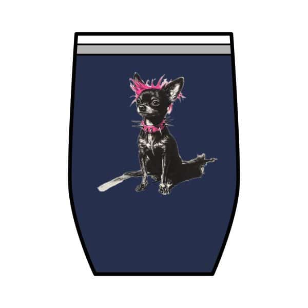 Punky Dog Wine Tumbler, 12oz - Image 17