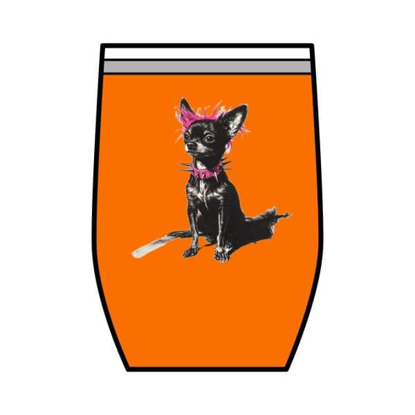 Punky Dog Wine Tumbler, 12oz - Image 19