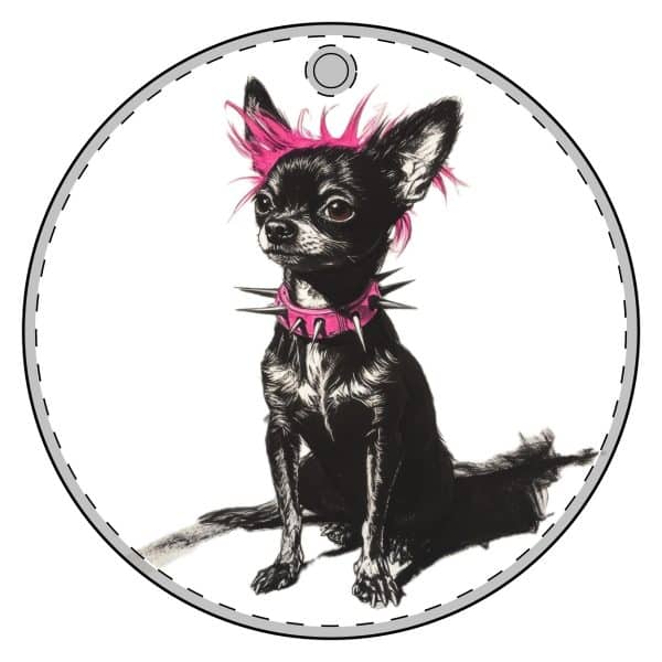 Punky Dog Acrylic Ornaments (Multi-shape) - Image 4