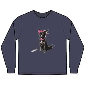 Punky Dog Unisex ComfortWash® Garment-Dyed Long Sleeve T-Shirt